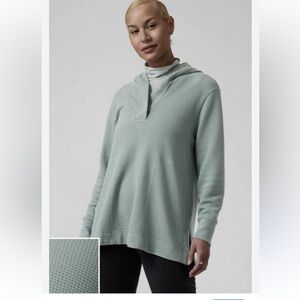 NWOT! Athleta Coaster Luxe Waffle Hoodie Seafoam